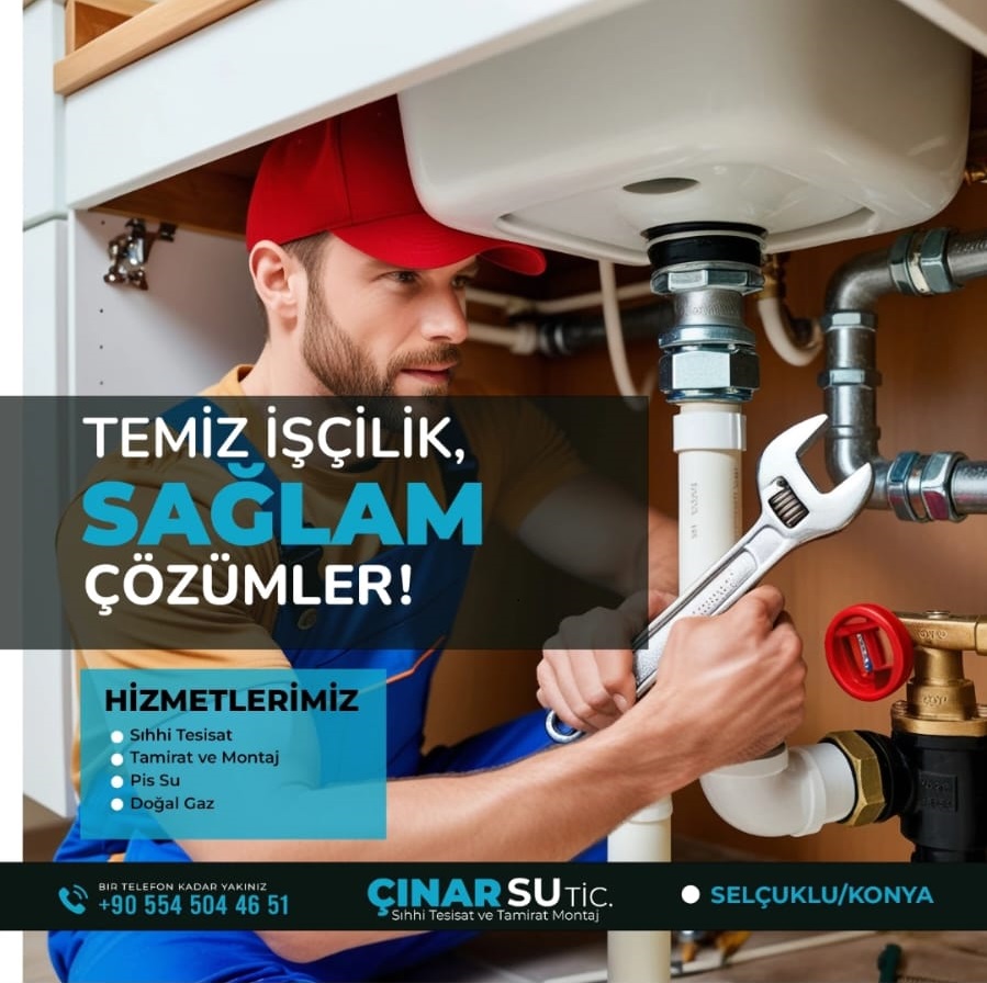 Çınar Su Ticaret Selçuklu Sıhhi Tesisat Tadilat Ve Tamirat Ustası